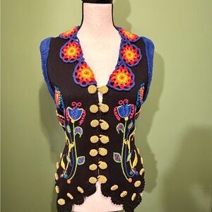 Colorful Embroidered Women's Vest